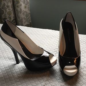 BCBG Generation Black and White Pumps